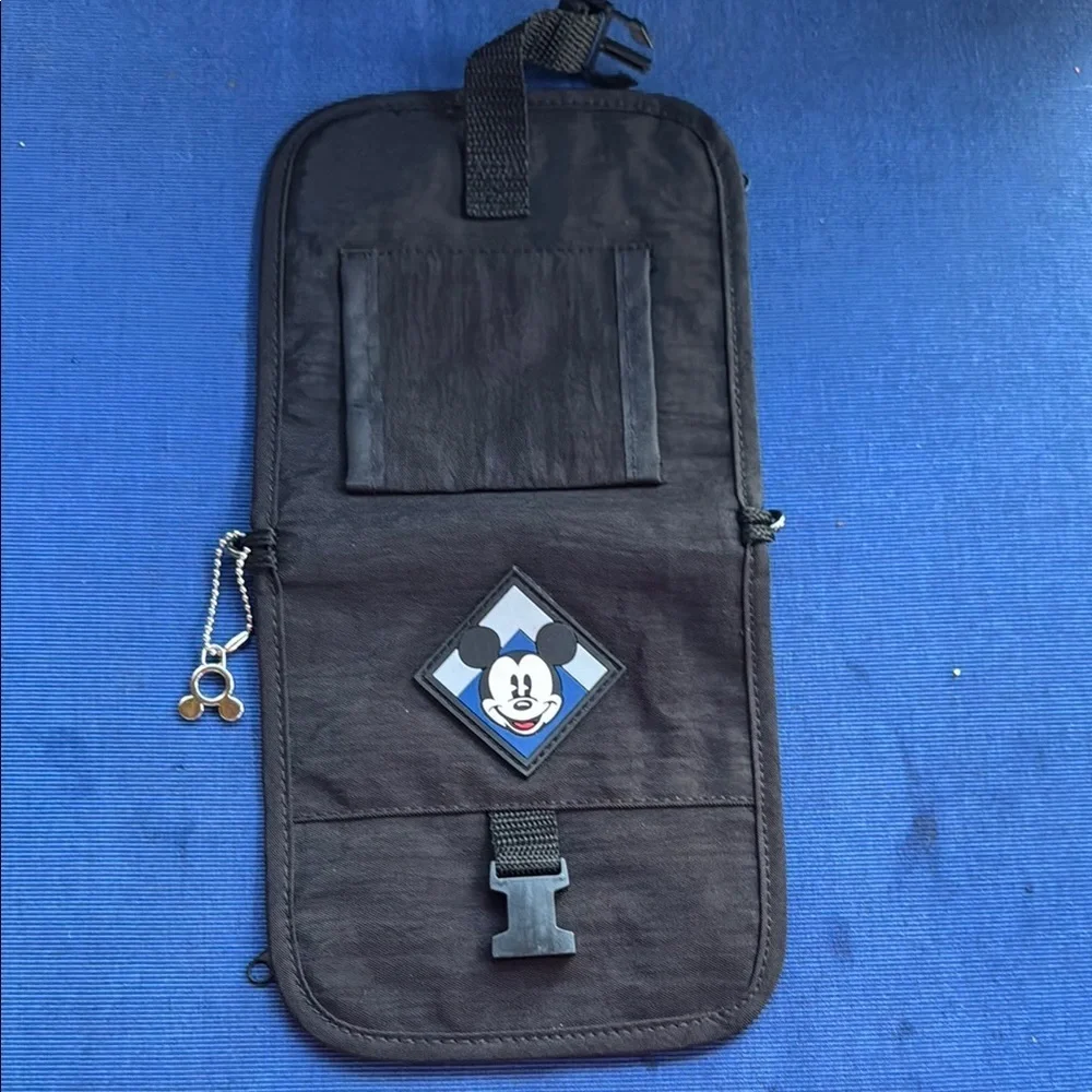 Disney Black Messenger Bag Durable Fabric Front Flap